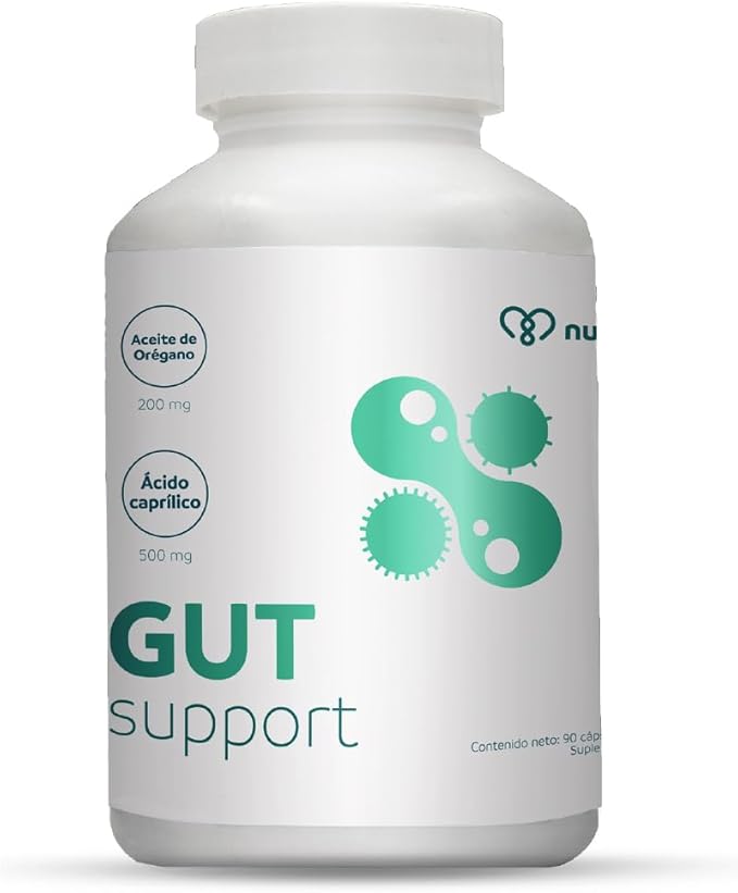 Ácido caprílico + Aceite de menta + Berberina 650mg de NutriADN | Apoya la digestión y la función intestinal | 90 cápsulas vegetales, 30 servicios