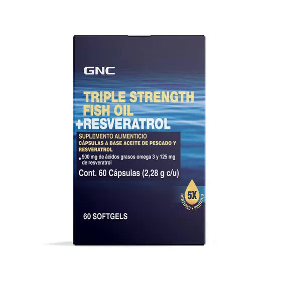 Aceite de Pescado Omega 3 + Resveratrol GNC 60 Cápsulas