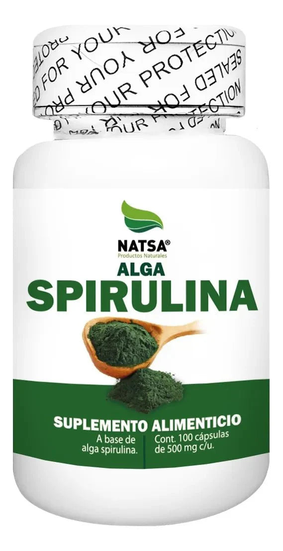 Alga spirulina de Natsa | Apoyo al Sistema Inmune | 100 Cápsulas
