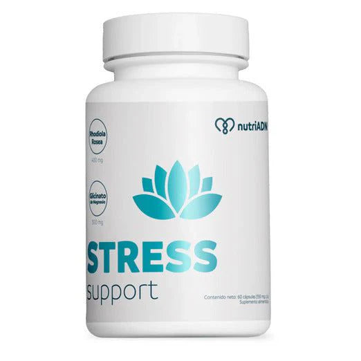 Stress Support Rhodiola Rosea 400mg, Fostfatidilserina 400mg y Glicinato de Magnesio 300mg de NutriADN | Apoyo al estrés, contribuye con la función cognitiva | 60 Cápsulas Vegetales