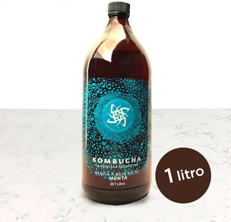 Kombucha orgánica menta 1 litro La Semilla Colectivo