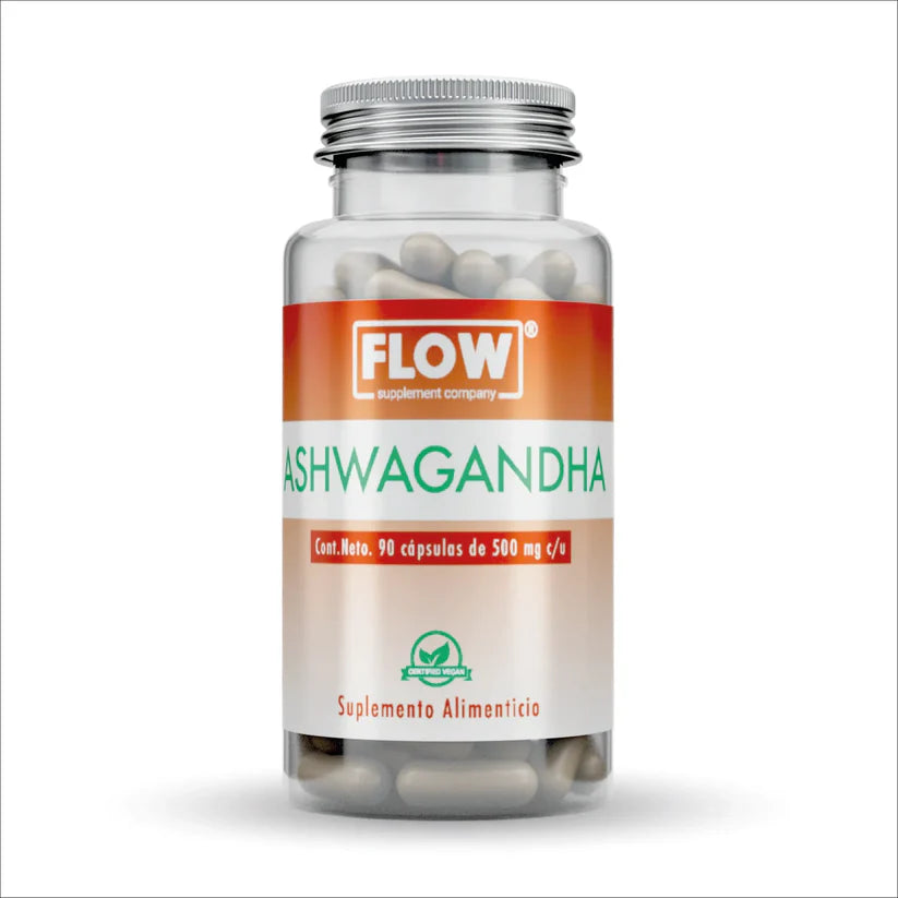 Ashwagandha 1500mg por porción de Flow Supplement | Ayuda a reducir la ansiedad y el estrés, promoviendo la relajación | 90 cápsulas vegetales