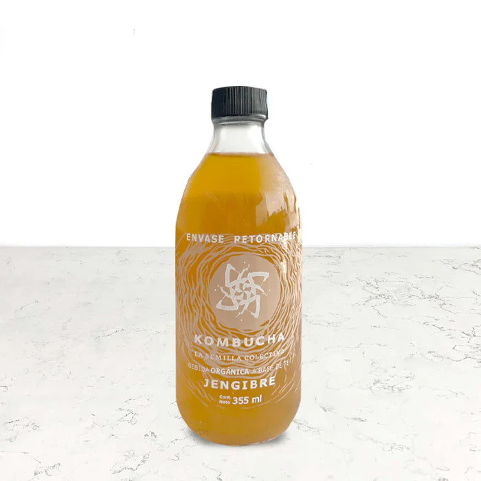 Kombucha orgánica jengibre 355ml La Semilla Colectivo