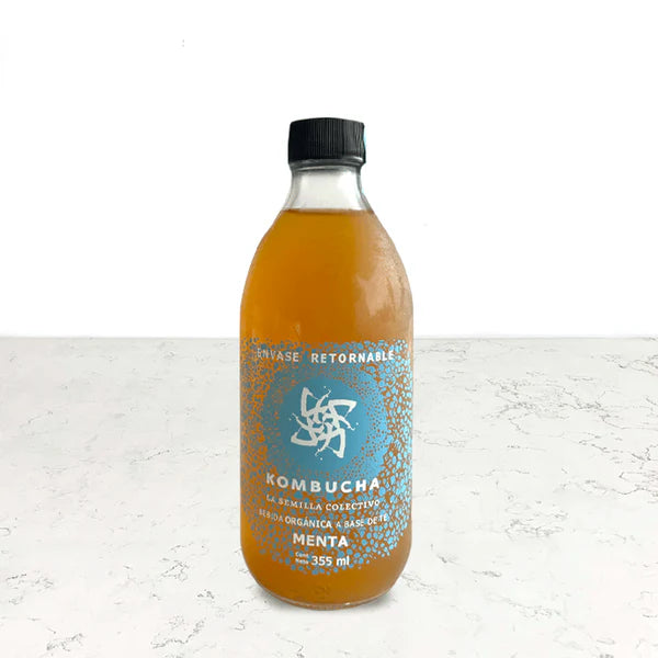 Kombucha orgánica menta 355ml La Semilla Colectivo
