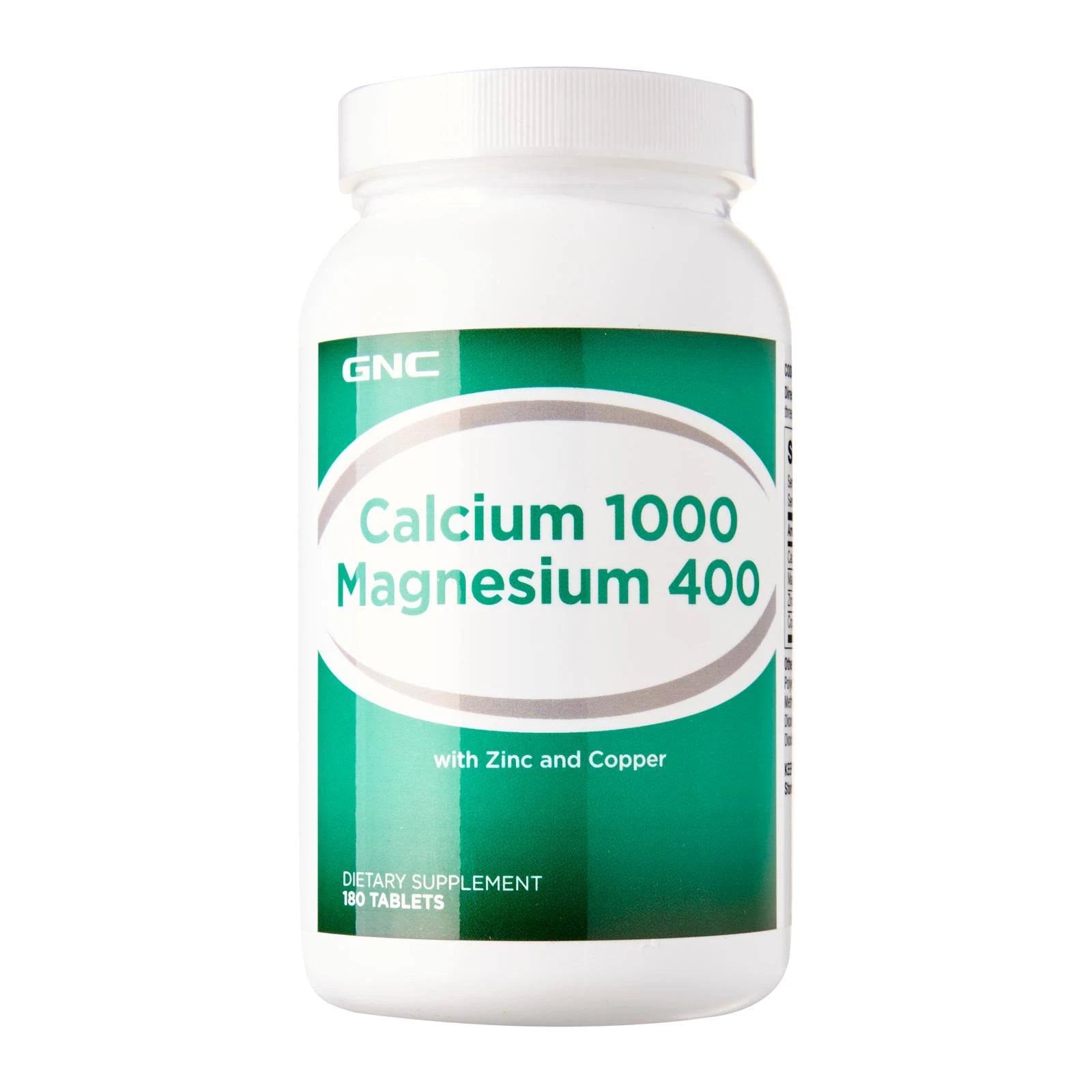 Calcio 1000 mg Magnesio 400 mg GNC 180 Tabletas